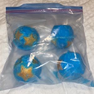 Bath-bombs from lush cosmetics